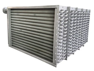 Trocadores de calor com radiador de ar industrial: bobinas de vapor, água e óleo térmico